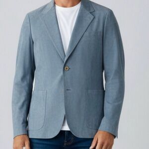 Men's Halston Vintage Blue Suede Sportcoat Blazer 42R